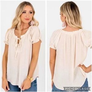 Anthropology Flower & Feather Boho Blouse 2X